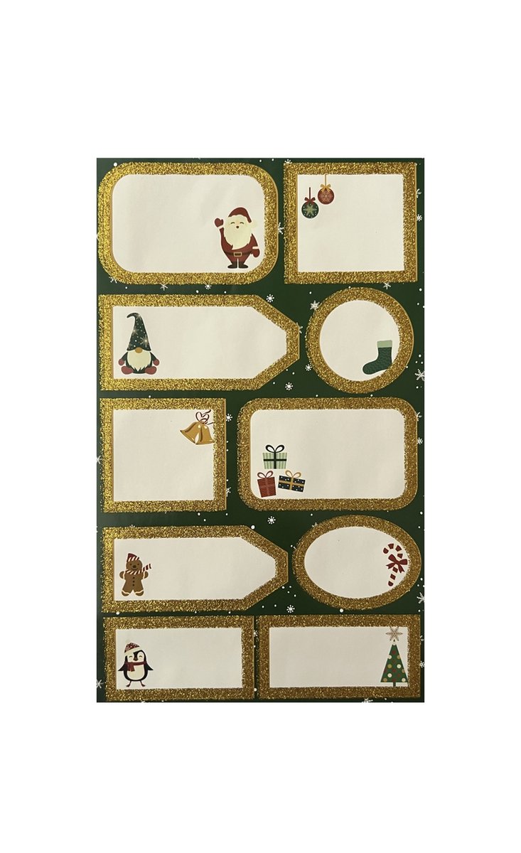 20x kerst cadeau stickers labels | Kerstlabels 5.8x4.8 cm | Feestdagen | Stickers | Sluitstickers | Kerstman | Kerstboom | Cadeau | Verpakking | Verzenden.